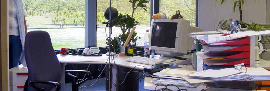 Messgeräteaufbau zur Überprüfung der Raumströmung